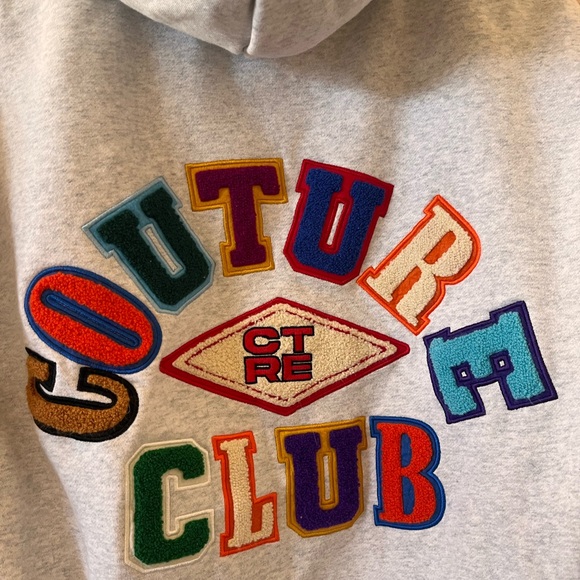 The Couture Club Multi-Badge Chenille Cotton-Blend Hoodie - Picture 3 of 12